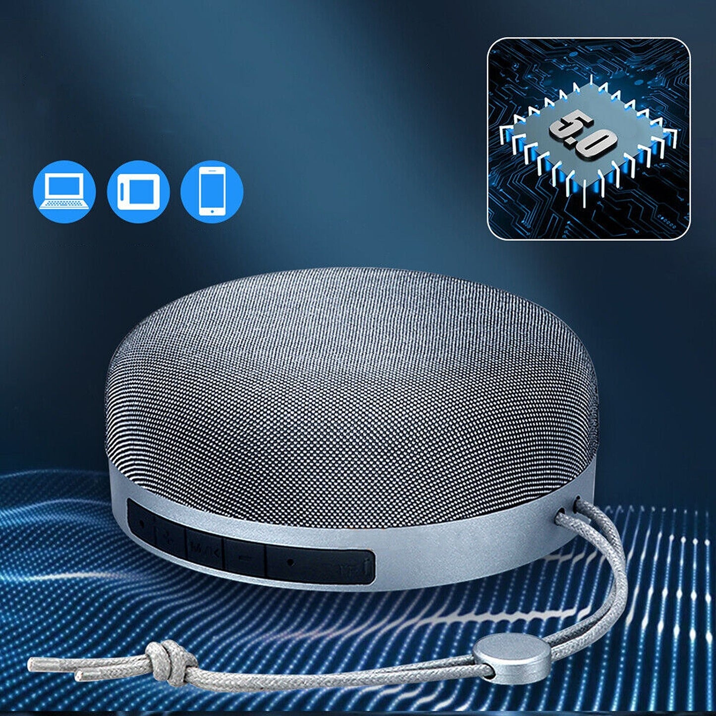 Portable Wireless Bluetooth Speaker with TWS and Handsfree Mic