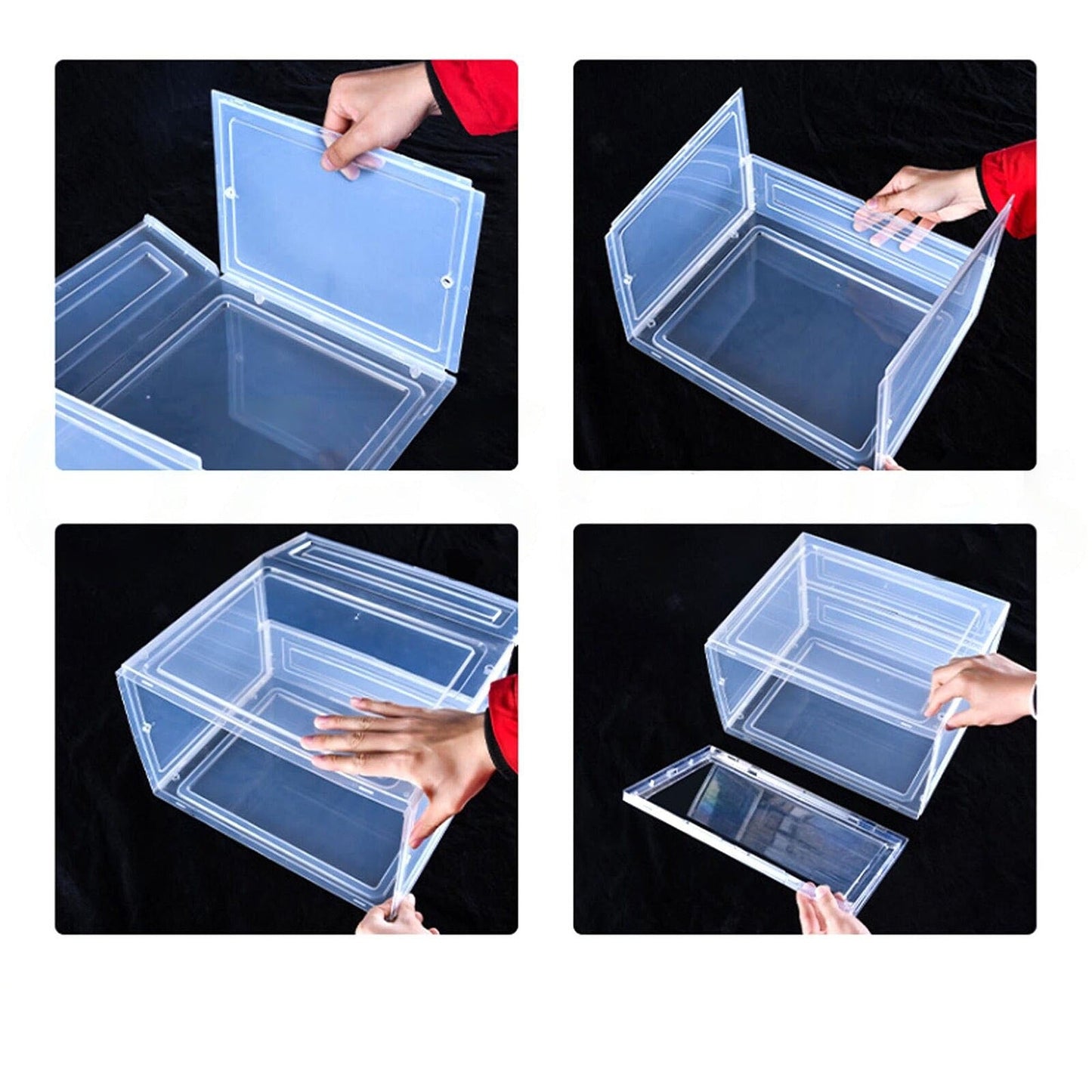 Transparent Sneaker Display Cases Clear Plastic Shoe Box