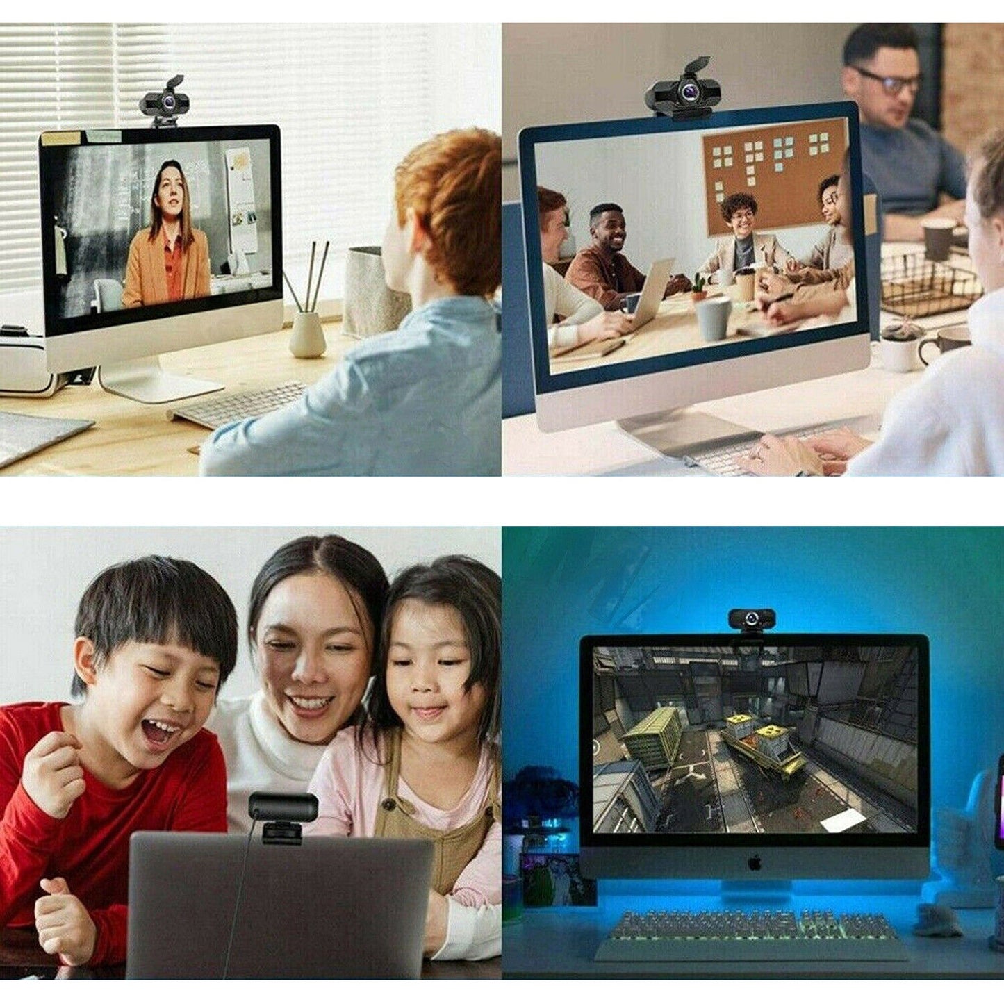 HD 1080P Webcam with Microphone for PCs and Laptops USB 2.0