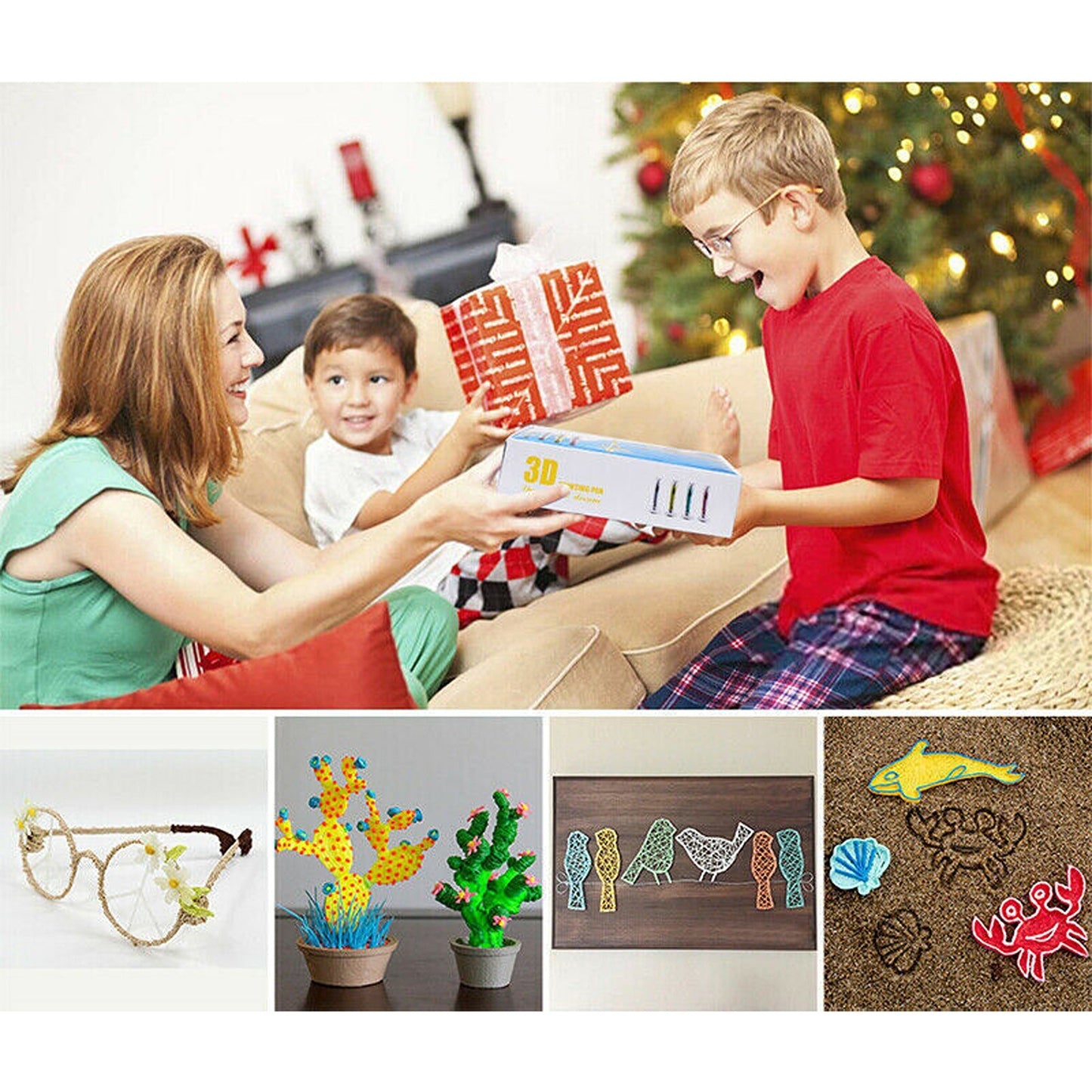 3D Printing Pen Set with Free Filaments Creative Doodle Drawing for Kids