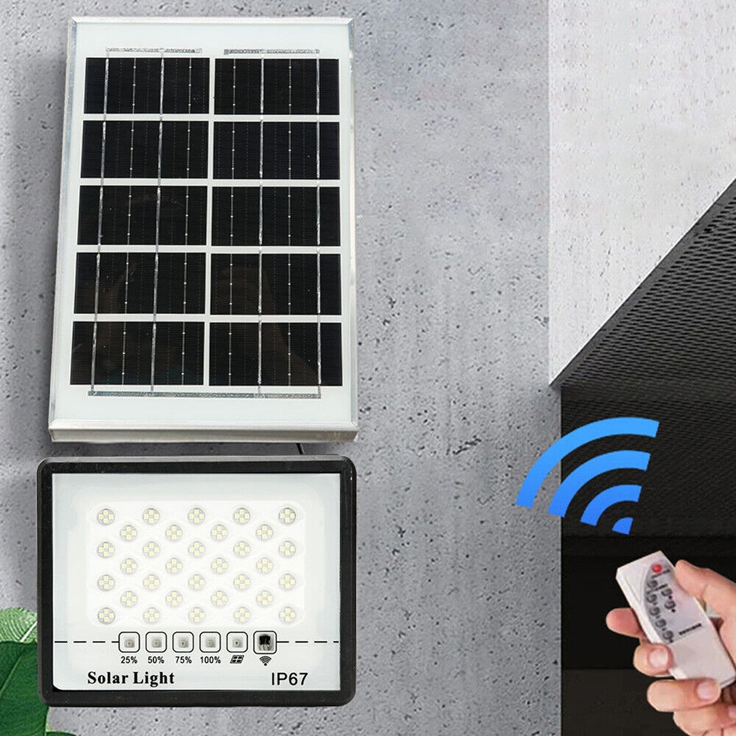 128 LED Motion Sensor Solar Street Light with Remote Control