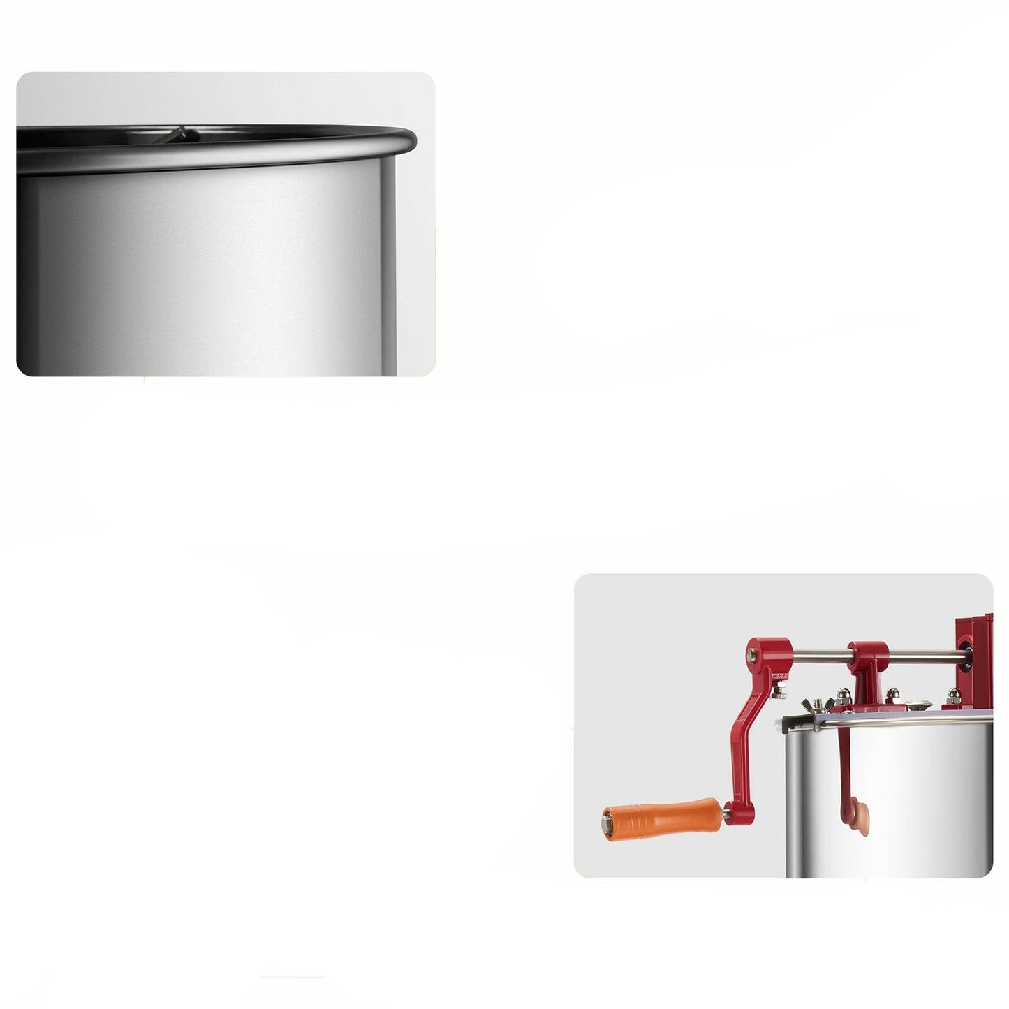 Manual 4-Frame Honey Extractor Stainless Steel Beehive Separator for Beekeeping