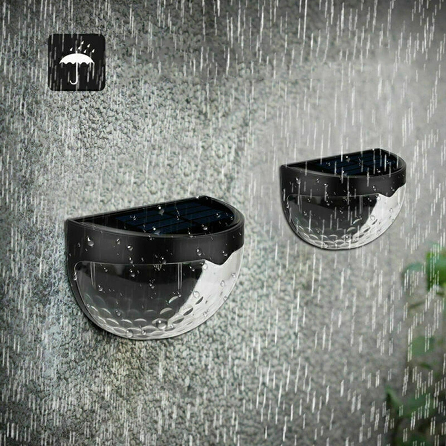 4-Pack Solar Powered LED Wall Lights Waterproof for Outdoor Garden and Fence