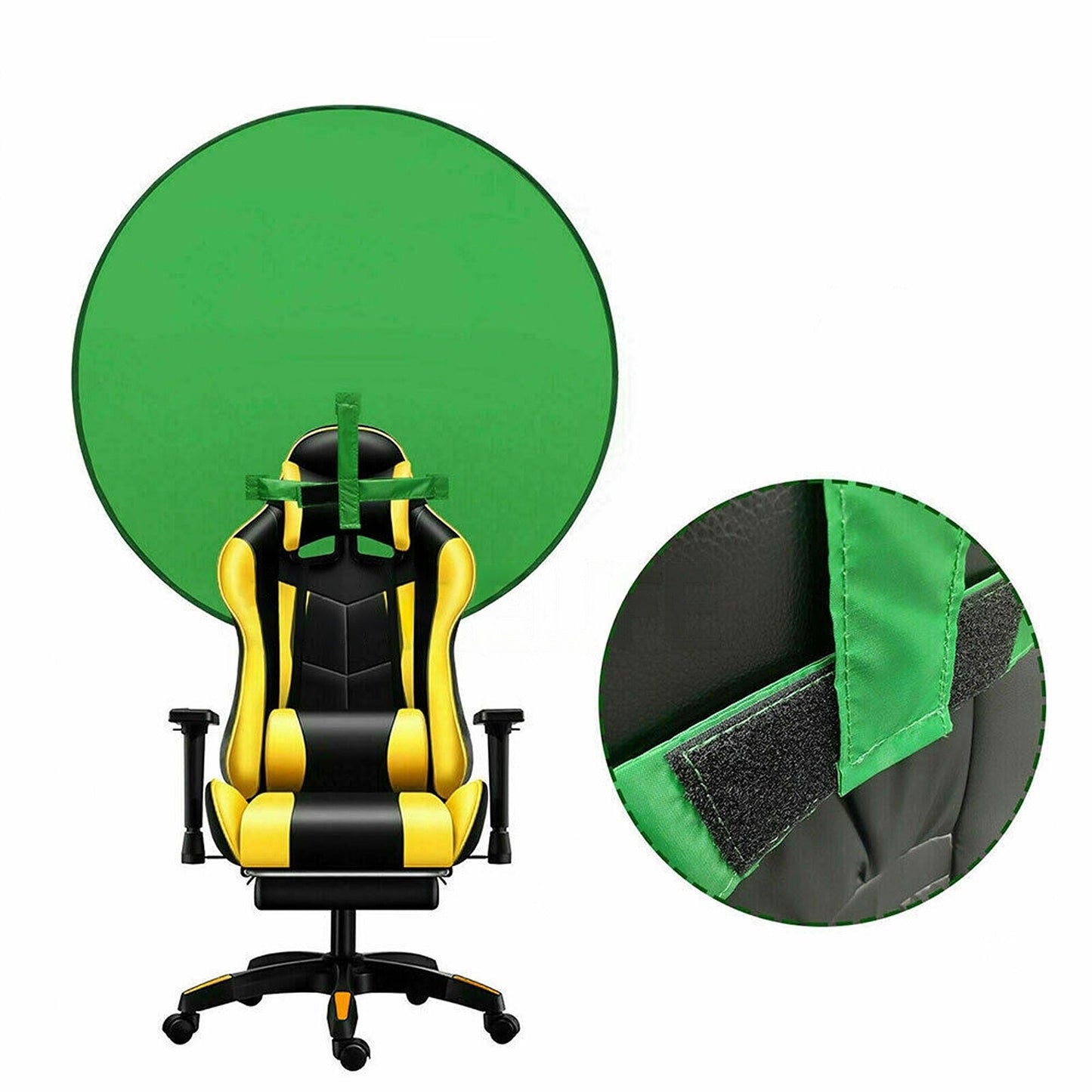 Portable Twitch Streaming Green Screen Large Pop-Up Round Background