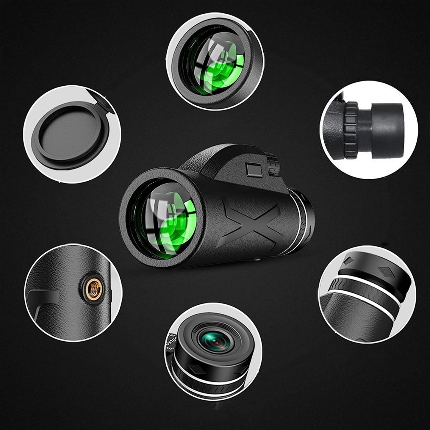 HD Night Vision Binoculars Telescope with Starscope Phone Camera Zoom and Tripod