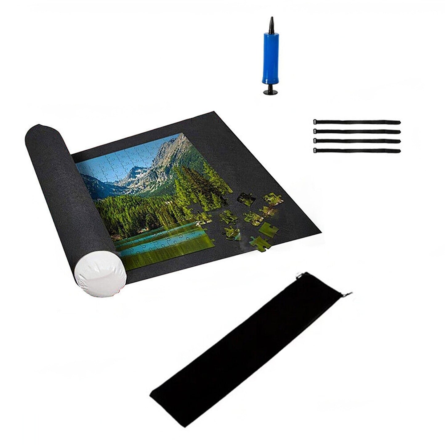 Puzzle Storage Roll Mat with Inflator Tool Jigsaw Saver Pad 1500pcs