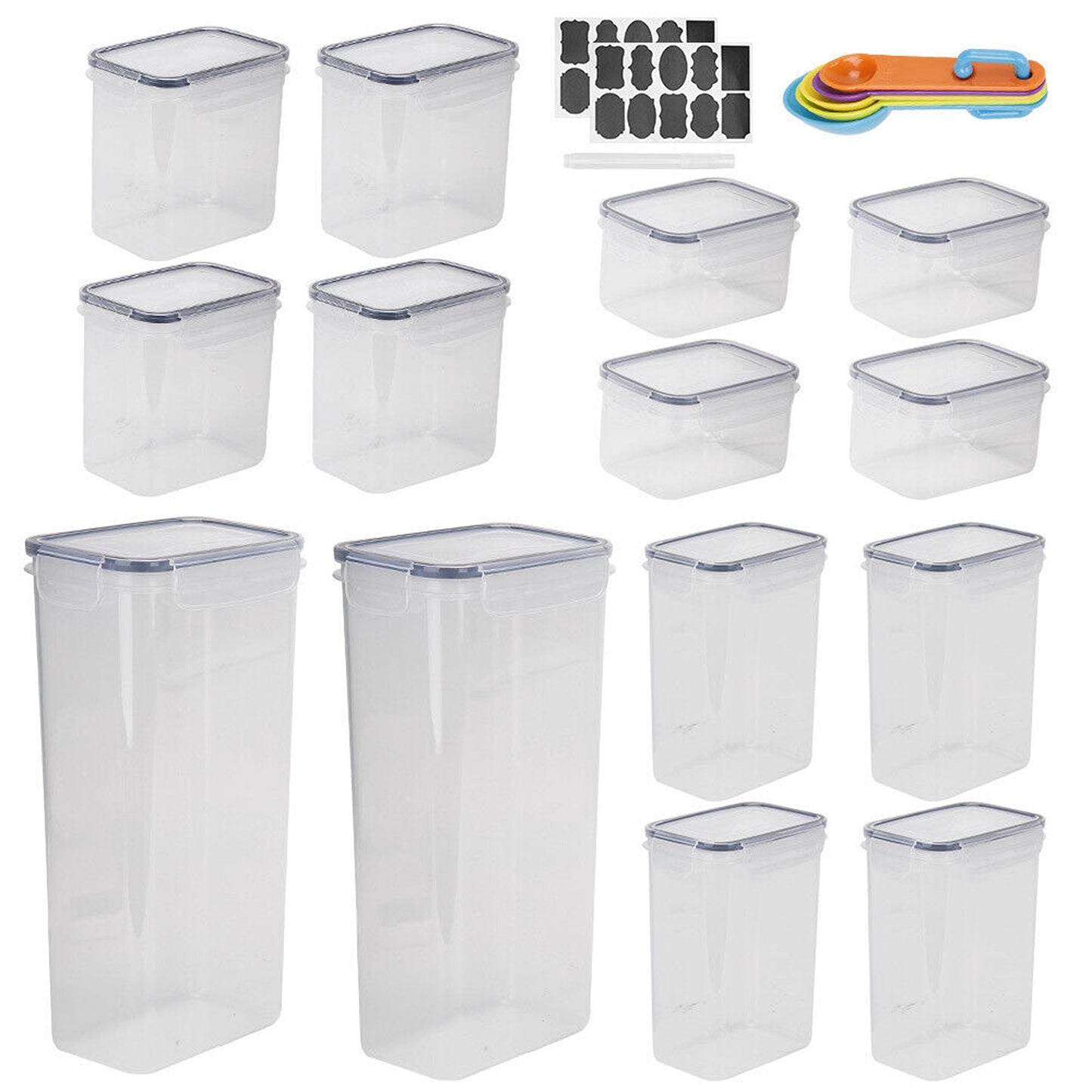 Set of 14 Airtight Food Storage Containers with Lids for Kitchen