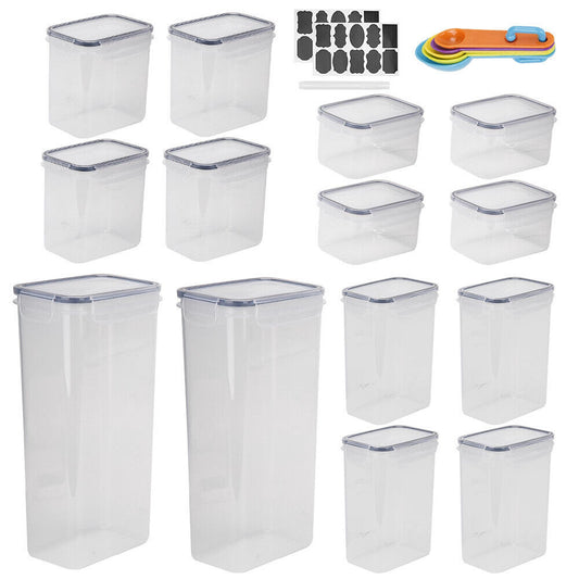 Set of 14 Airtight Food Storage Containers with Lids for Kitchen