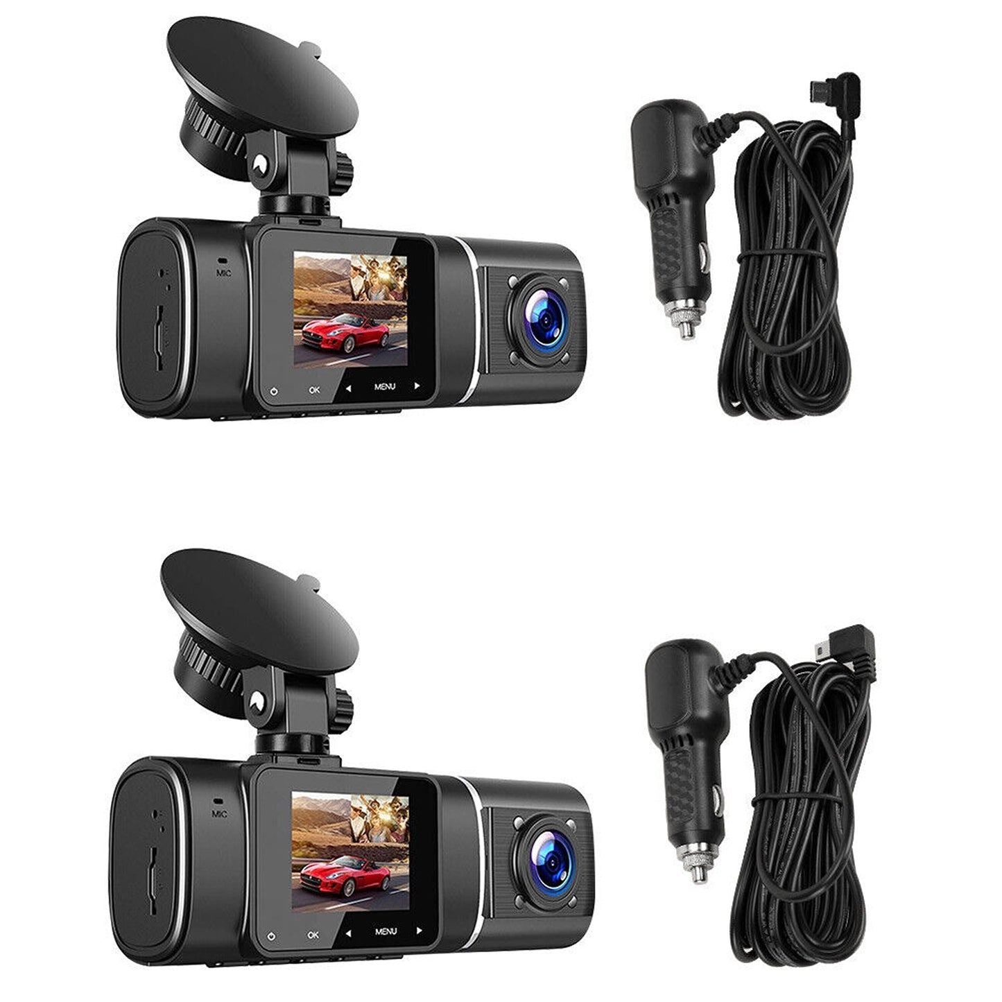 Dual HD Dash Cam with Night Vision for Uber Vehicles