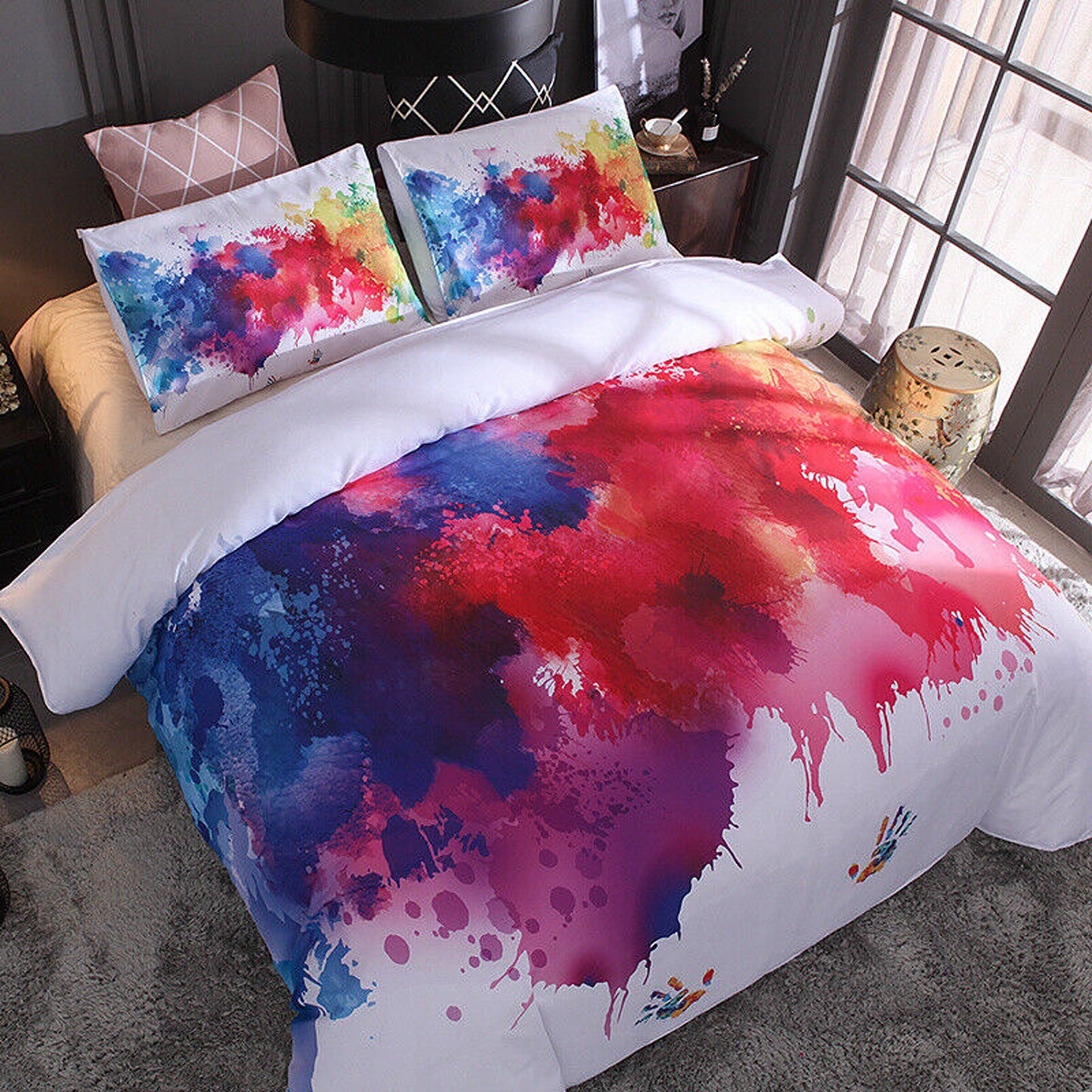 DIY Bedding Set with Pillowcases Soft Quilt Duvet Cover Set for Queen King Bed
