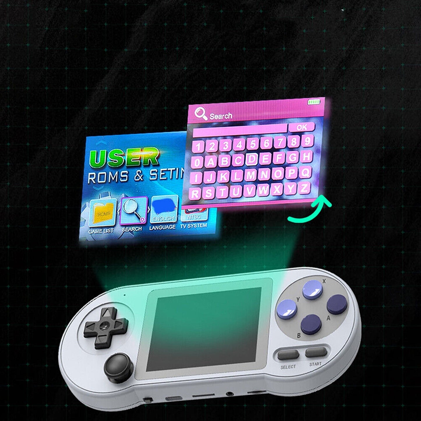 SF2000 Classic Retro Games Handheld Console 3 Inch IPS Screen 6000 Games