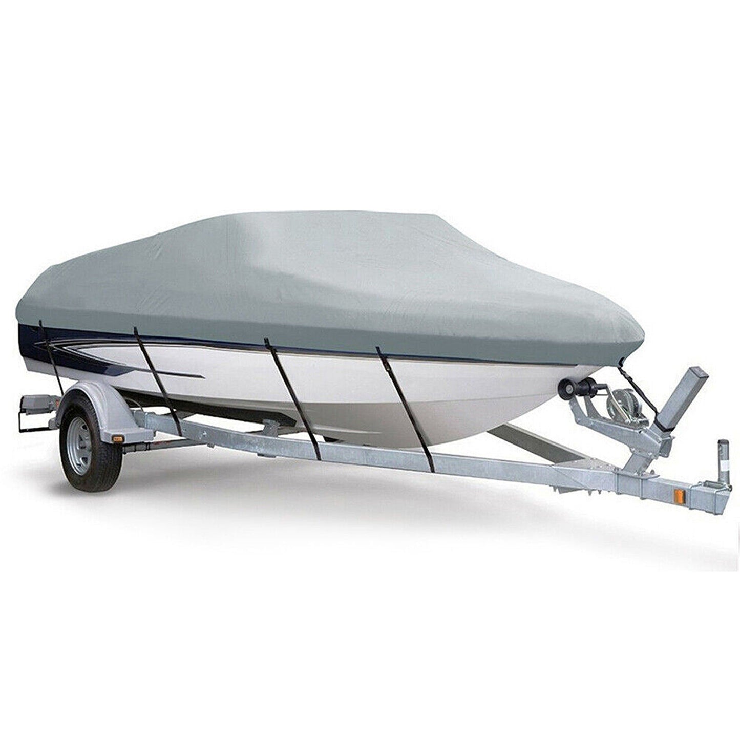 17-19ft Trailerable Boat Cover Heavy-Duty 600D Waterproof UV Protection
