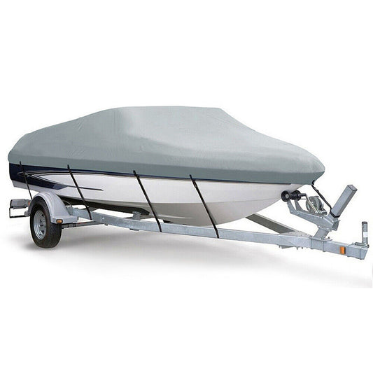 17-19ft Trailerable Boat Cover Heavy-Duty 600D Waterproof UV Protection