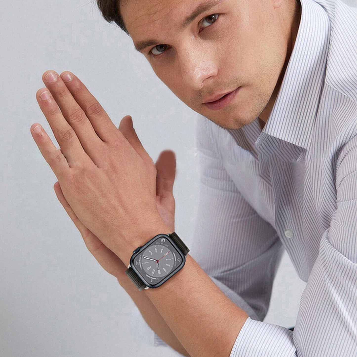 Black Grey Trail Loop Band Strap For Watch Band Strap IWatch Series SE 9 8 7 6 5 40 41 44 45 Ultra