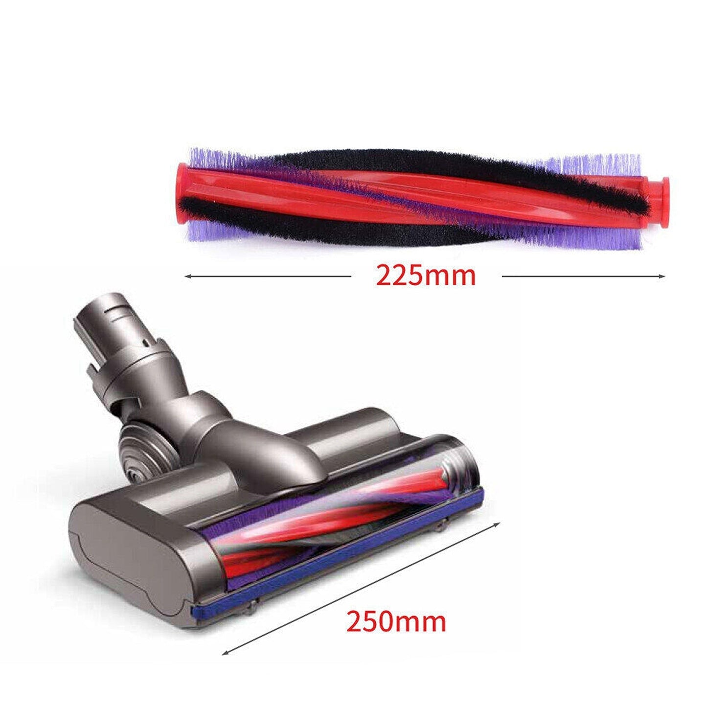 Dyson-Compatible Floor Head with Roller Brush for V6 DC58  DC59 Models