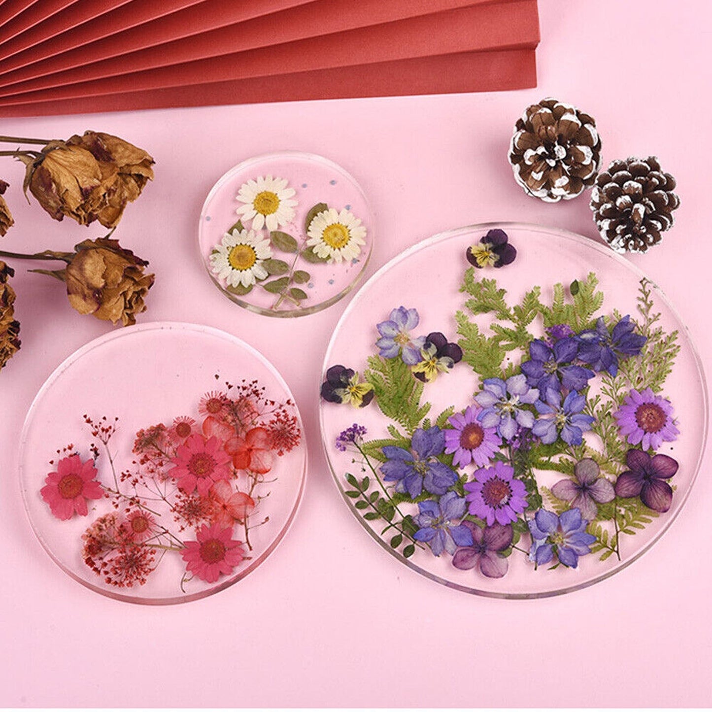 DIY Resin Coaster and Fruit Plate Silicone Molds Set