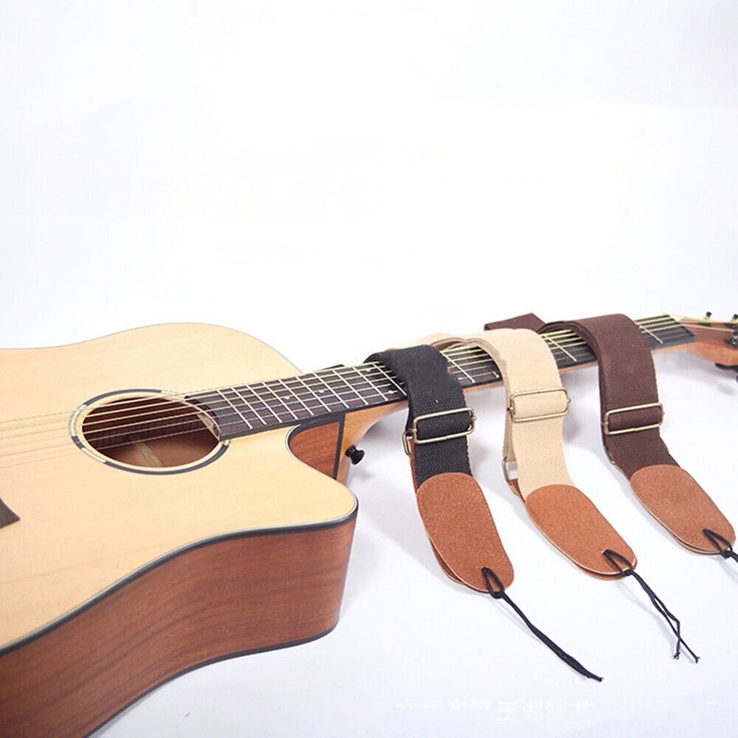 Adjustable Luxury Leather Guitar Strap for Acoustic and Electric Basses