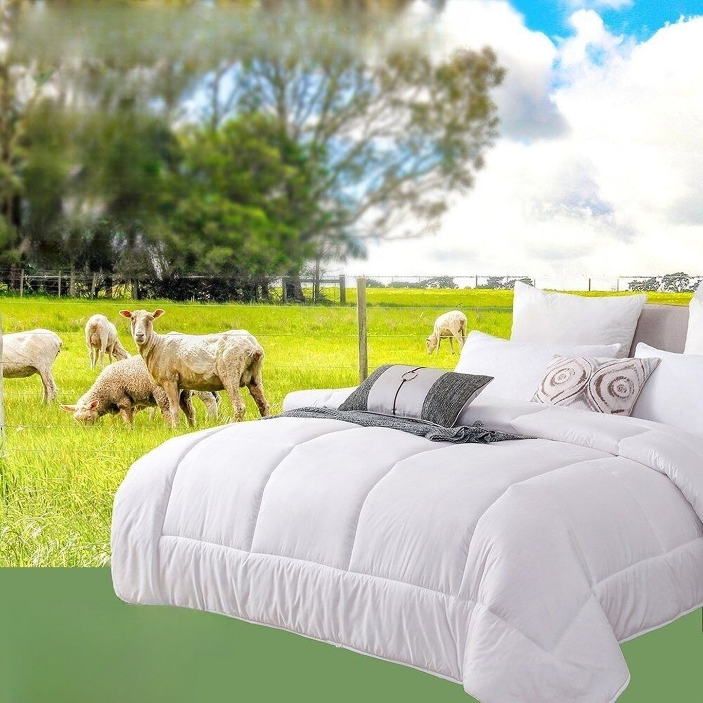 700GSM Luxury Merino Wool Duvet for Year-Round Comfort Single Double Queen King
