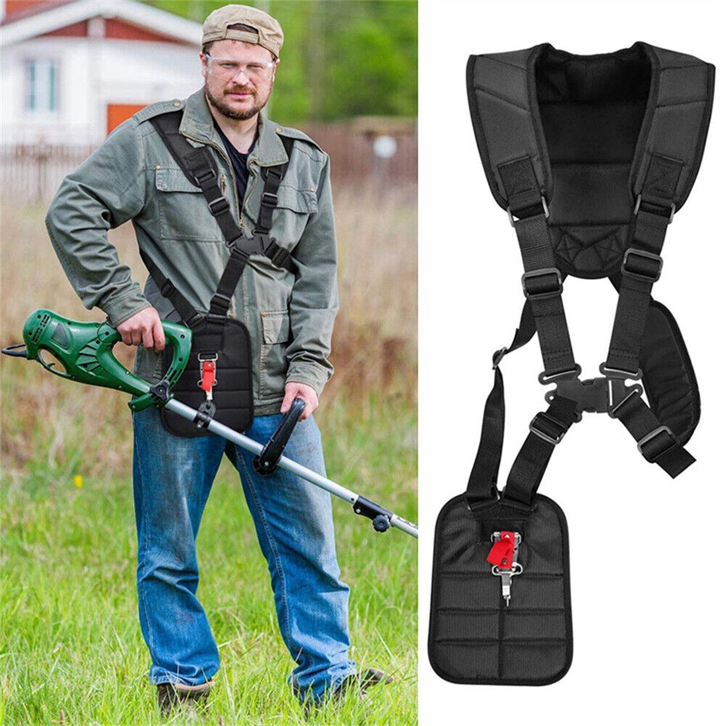 Double Shoulder Harness Strap for Grass Trimmers and Brush Cutters