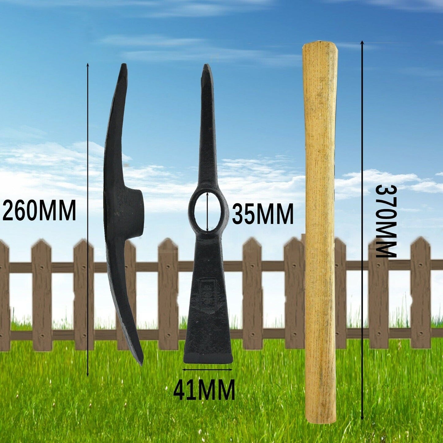 Heavy Duty Pick Mattock Hoe 625g Outdoor Gardening Digging Tool