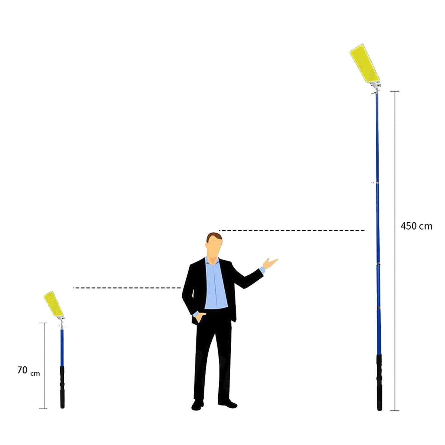 Portable Telescopic Fishing Rod LED Light Outdoor Camping Repair Lamp 12V