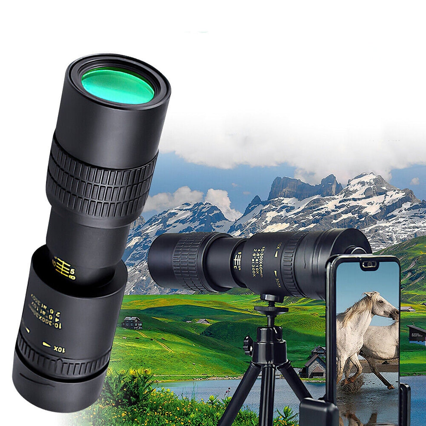 Waterproof 4K Zoom Monocular Telescope Super Telephoto Night Vision