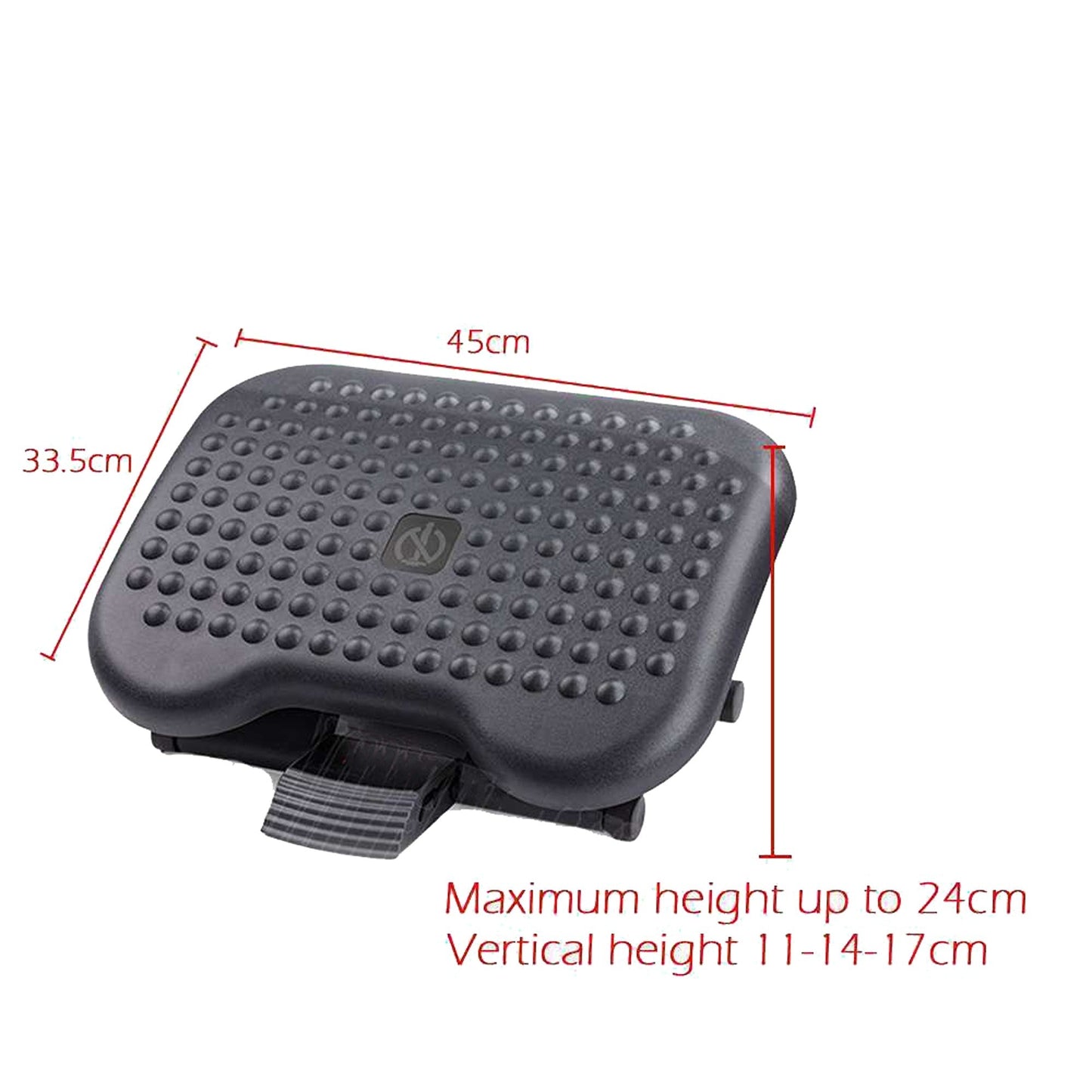 Adjustable Height and Angle Comfort Foot Rest Stool for Office and Home Use