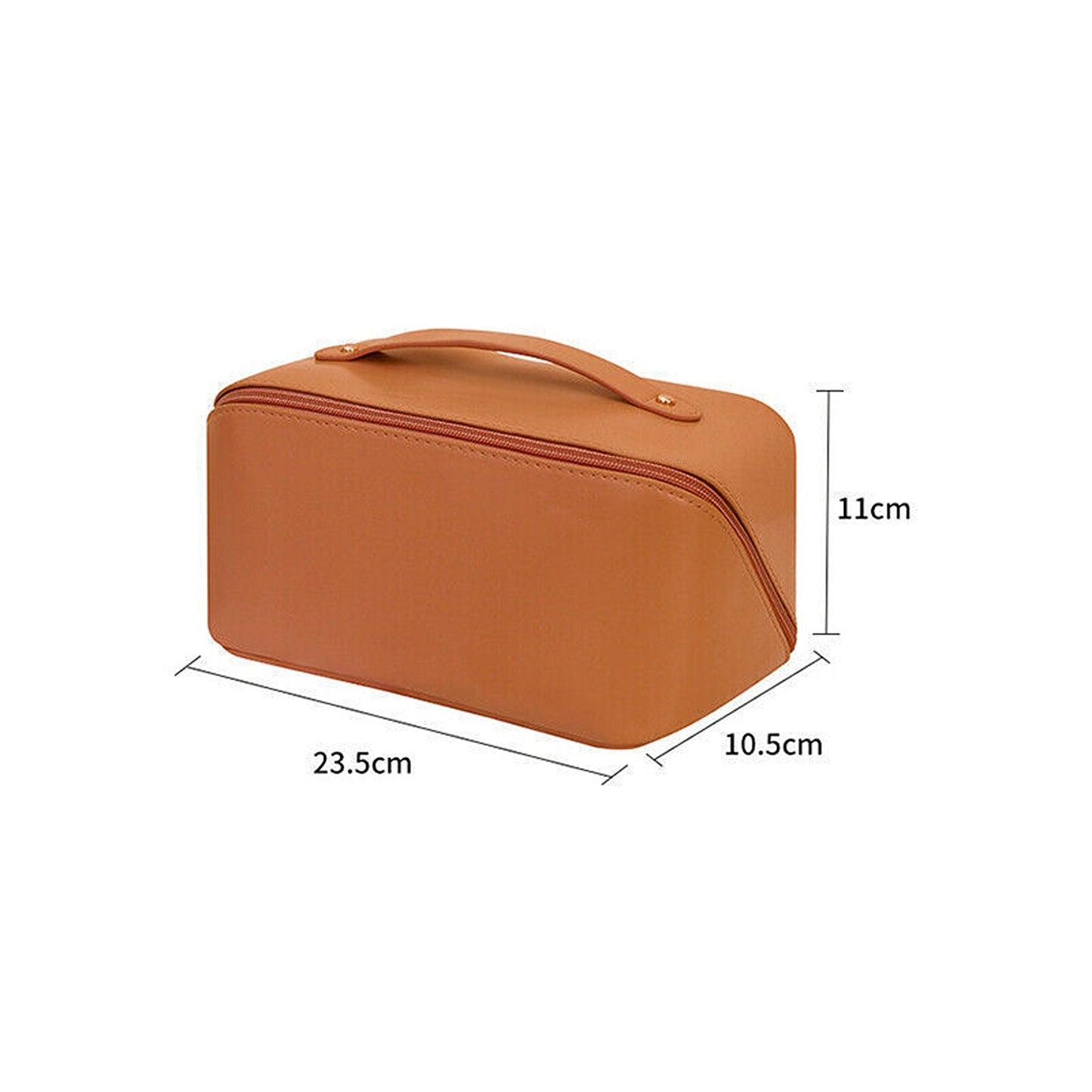 Large Travel Cosmetic Makeup Bag with Organizers and Brush Slots