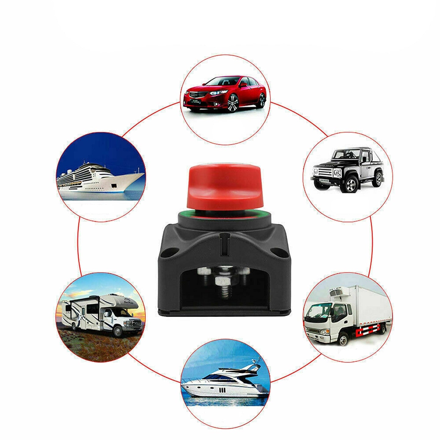 Dual Battery Master Isolator Switch for Marine Truck and Caravan