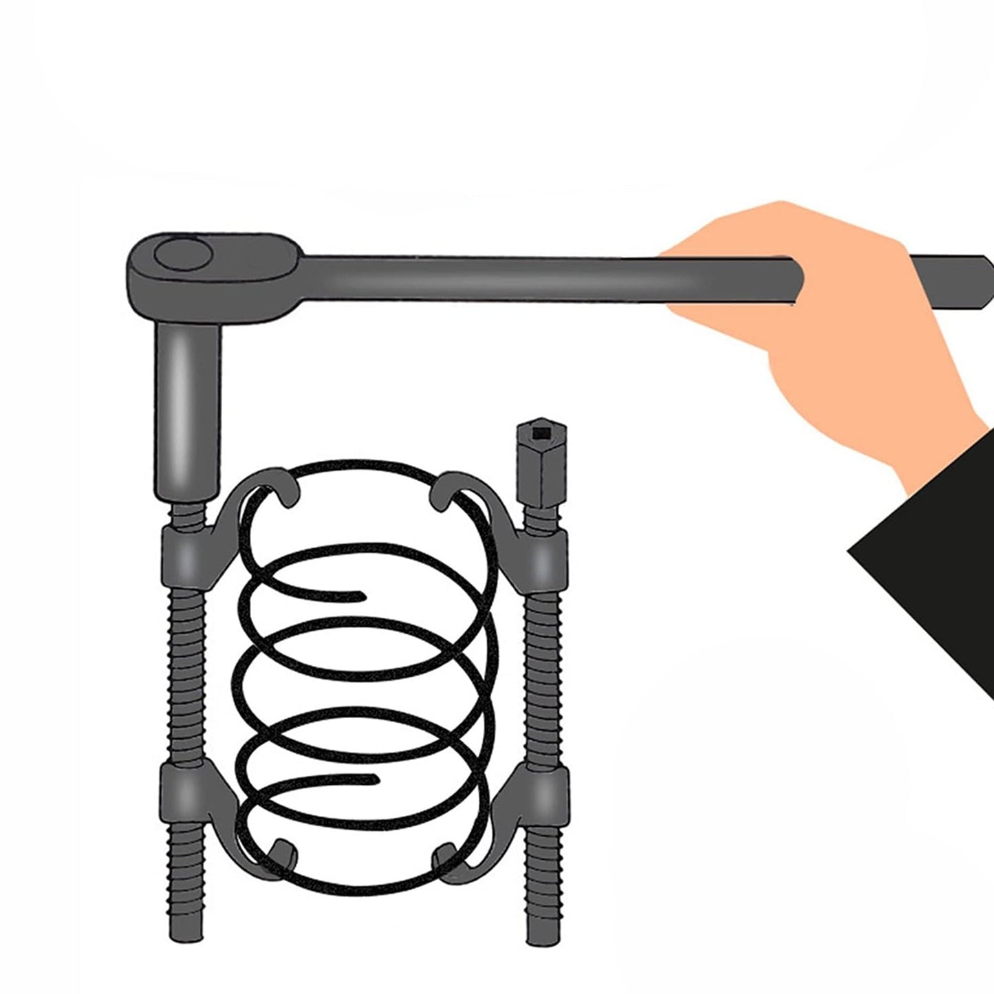 2pcs Heavy Duty Coil Spring Compressor for Car Truck Strut Clamp Suspension