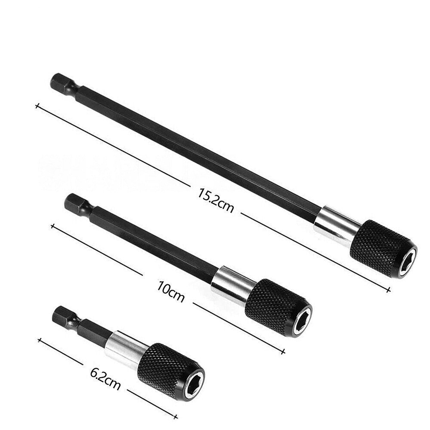3pcs Drill Bit Holder Set with Hex Shank Quick Release Screwdriver Extension