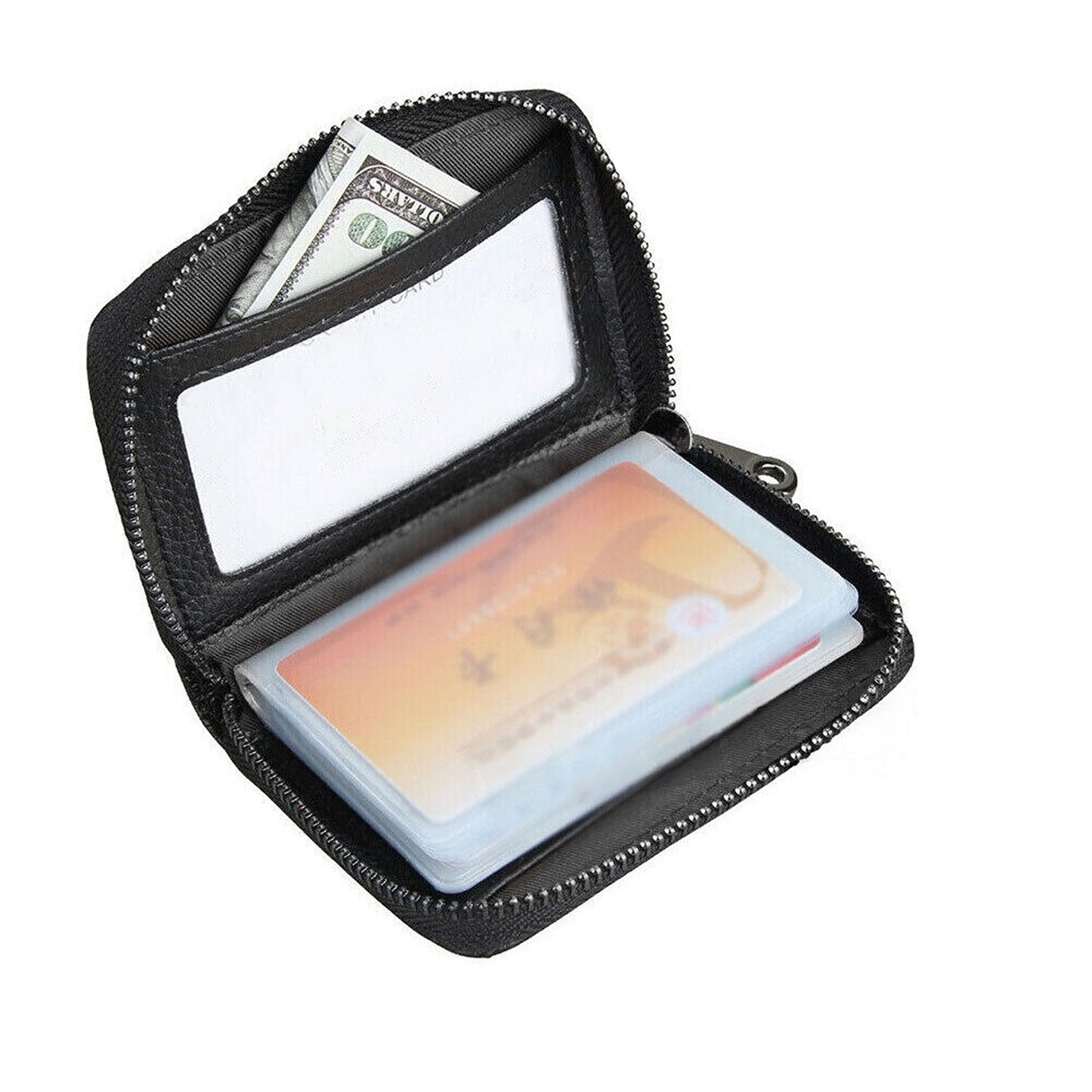 Genuine Leather RFID Blocking Wallet Credit Card Holder Business Case 22 Cards