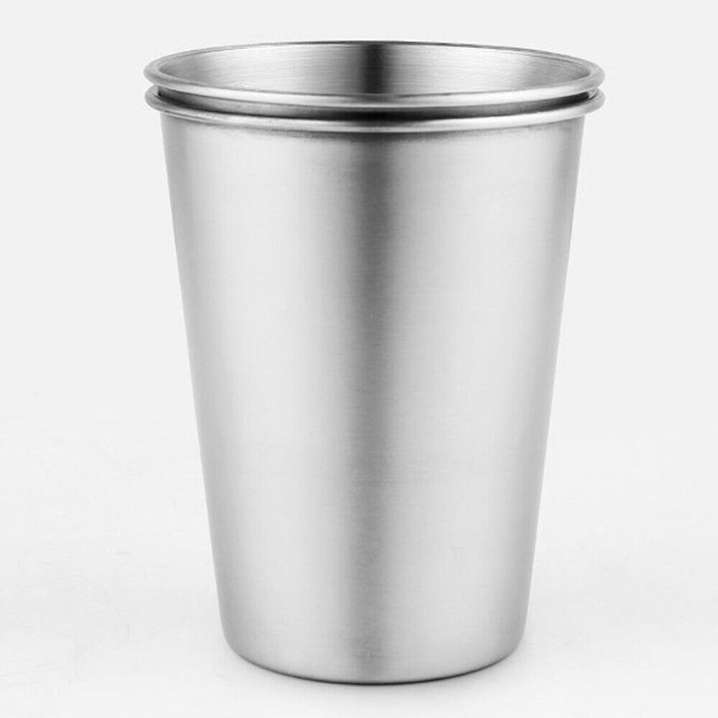 4-Pack Stainless Steel Drinking Mugs 350ml and 500ml For Coffee and Beer