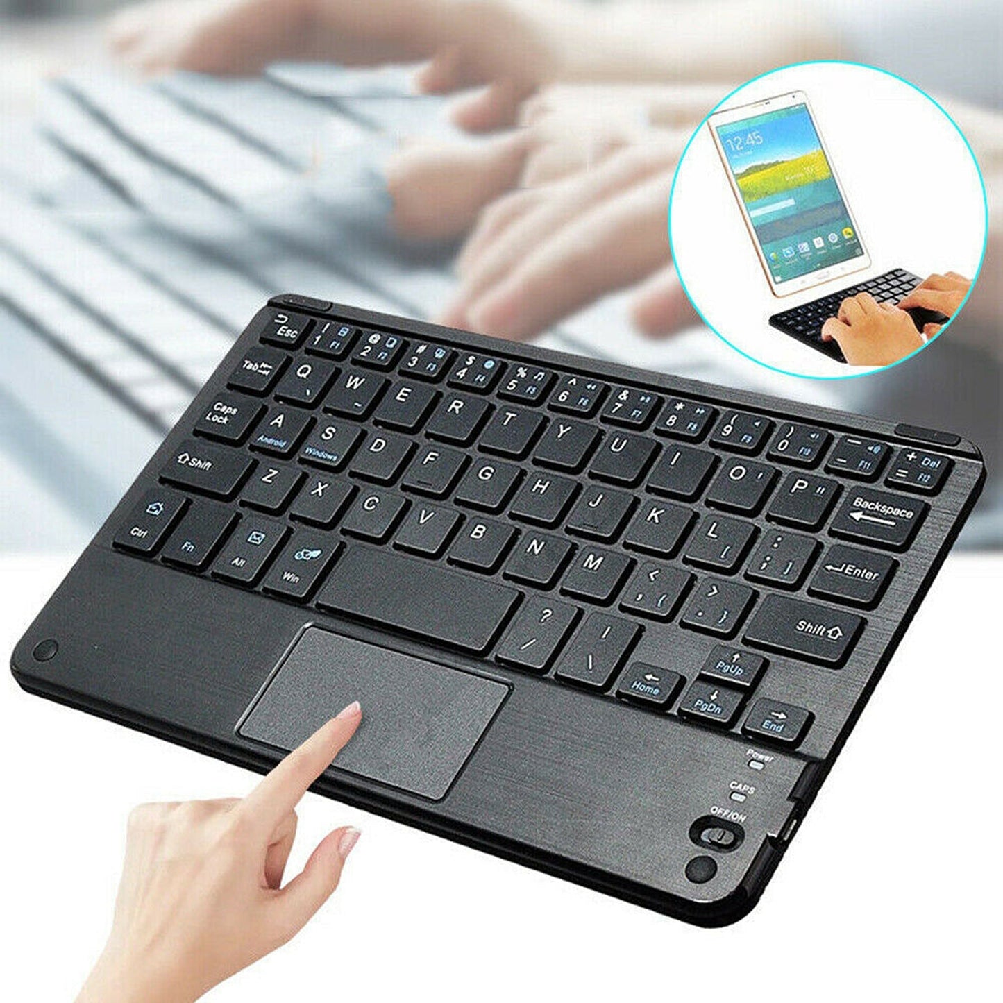 Mini Wireless Bluetooth Keyboard with Touchpad for Laptop Tablet and Phone