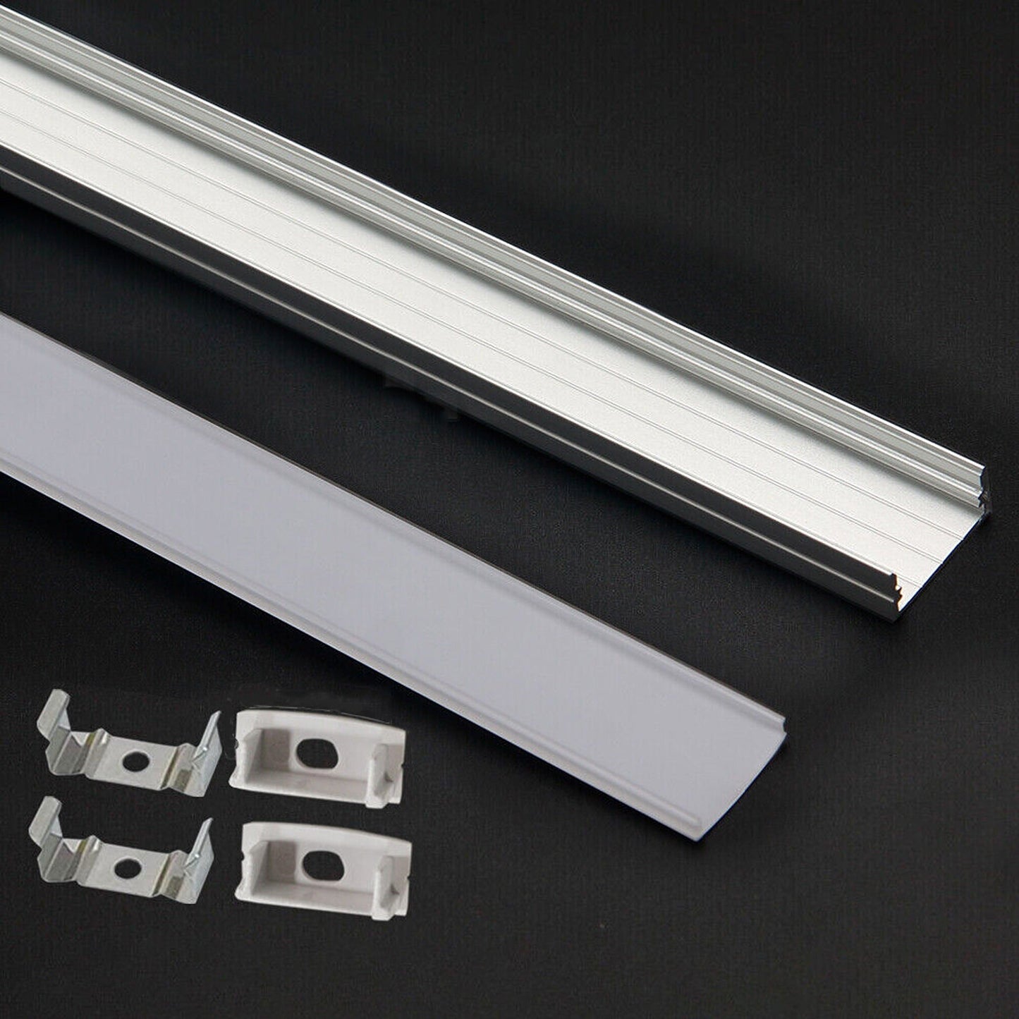 Aluminium Light Channel LED Profile Strip Frosted Cover Bar