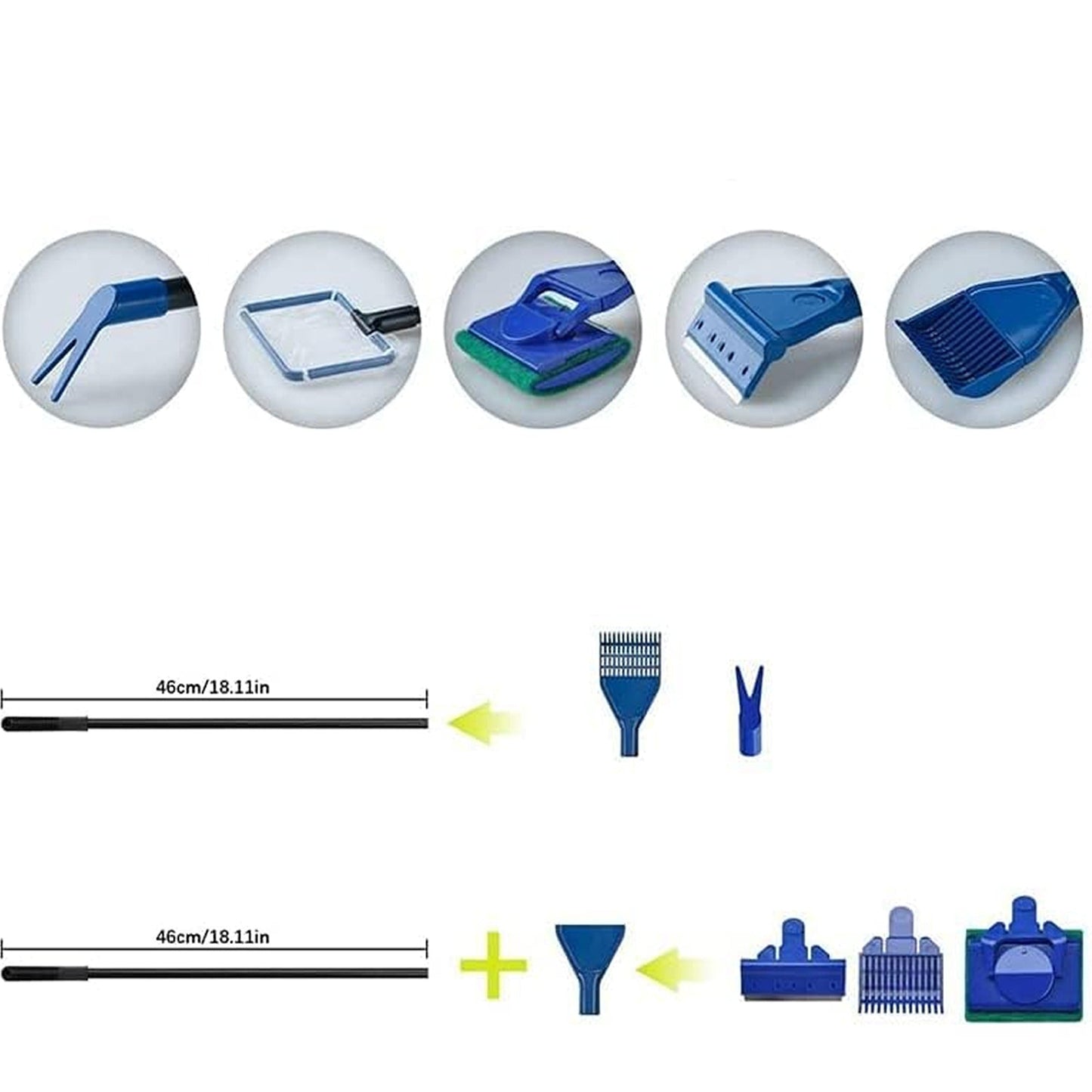 Aquarium Gravel Cleaner Water Fish Tank Cleaning Vacuum Tool Brush