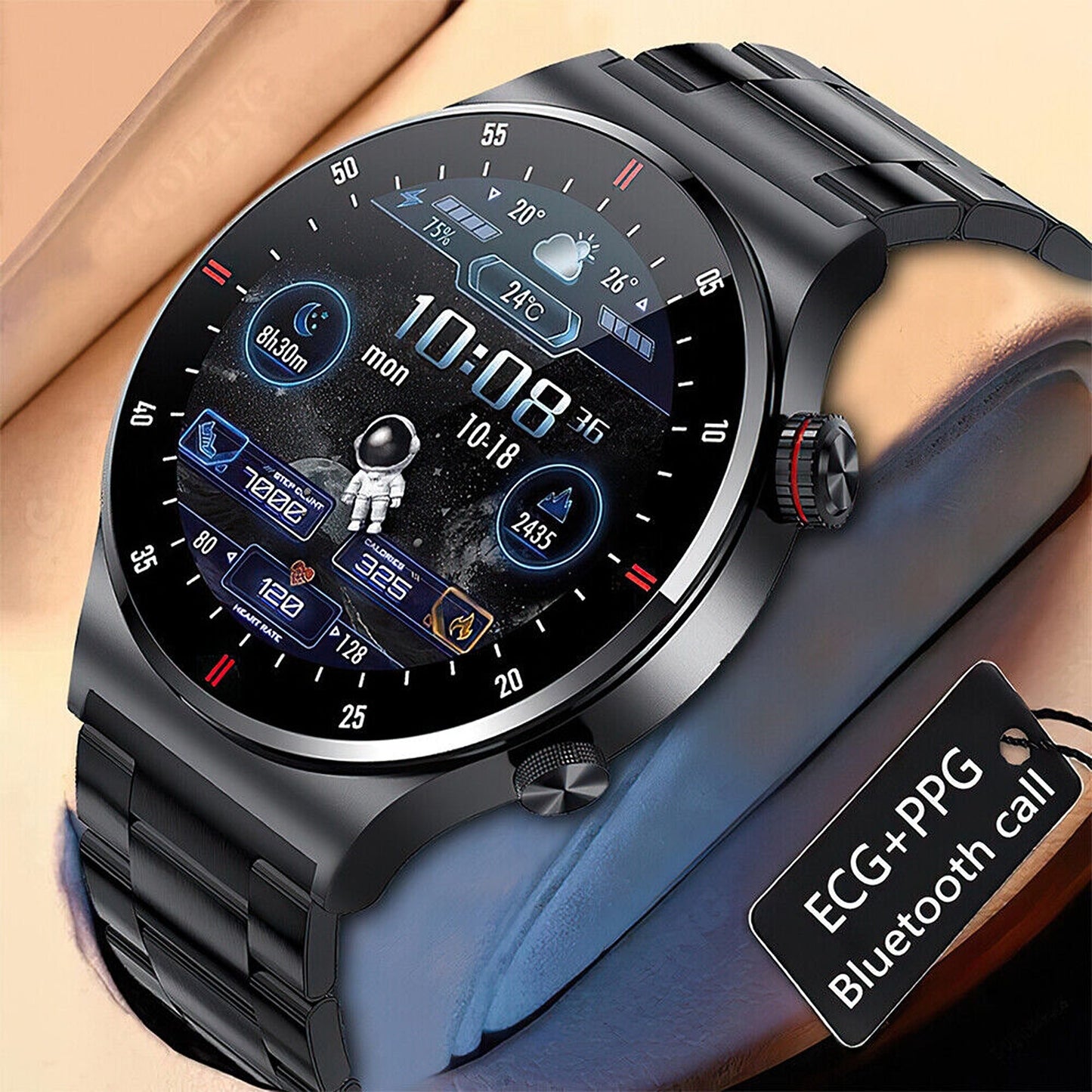 Full Touch Screen Smart Watch with Bluetooth Call Function for Men