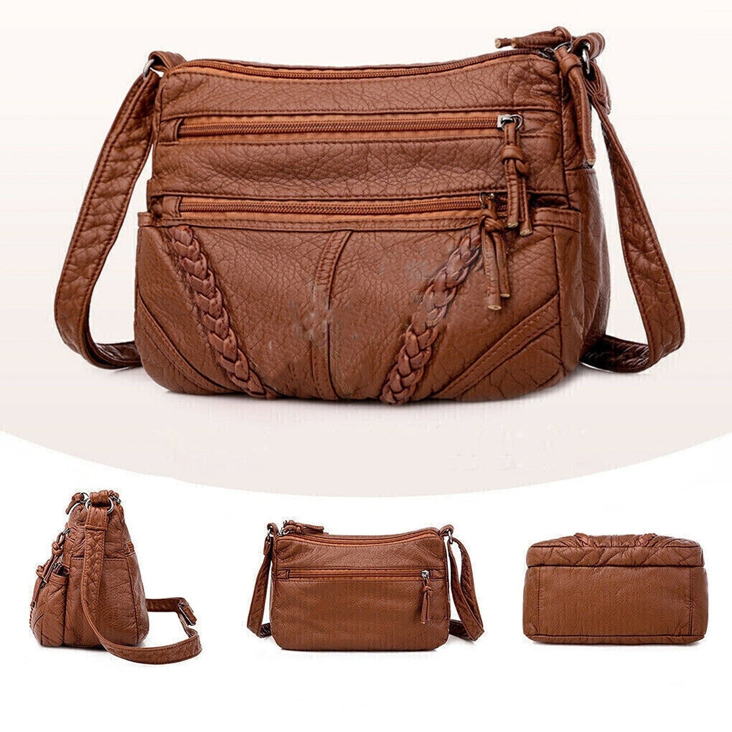 Ladies' Soft Crossbody Messenger Bag Shoulder Over Handbags for Women