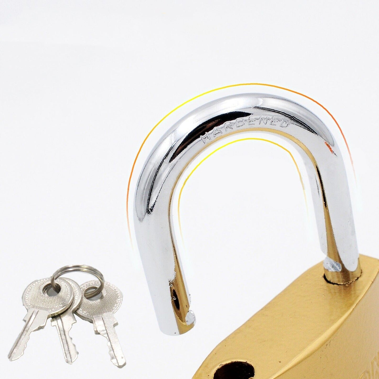 3pcs Triple Locking Levers Padlock with Hardened Steel Shackle