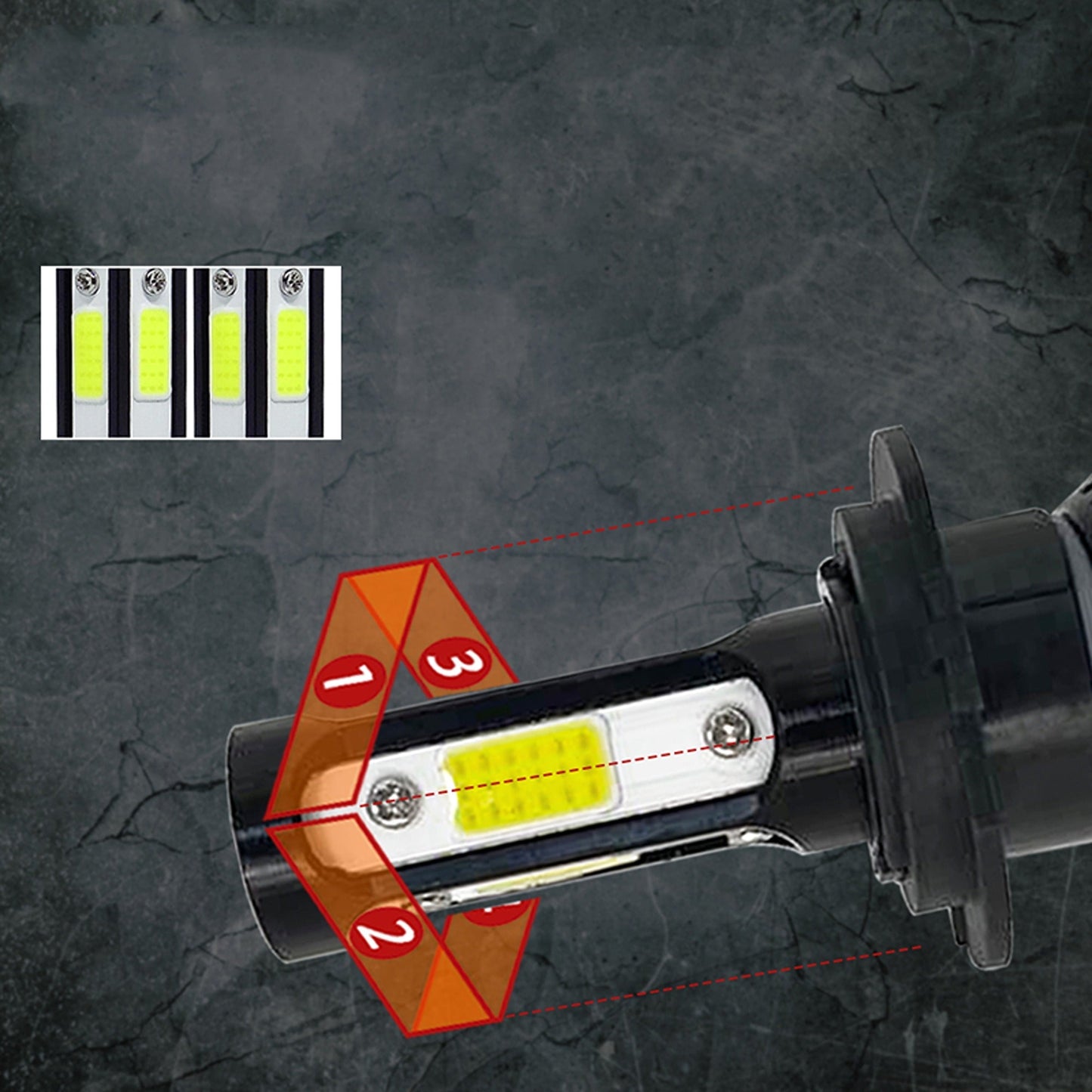 H4 9003 LED Headlight Kit High Low Beam Upgrade Lamp Bulbs 2000W 300000LM