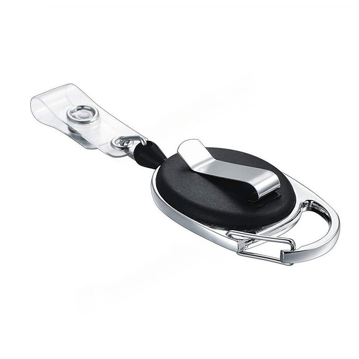 Business Security Retractable ID Badge Holder Lanyard Key Ring Opal Card