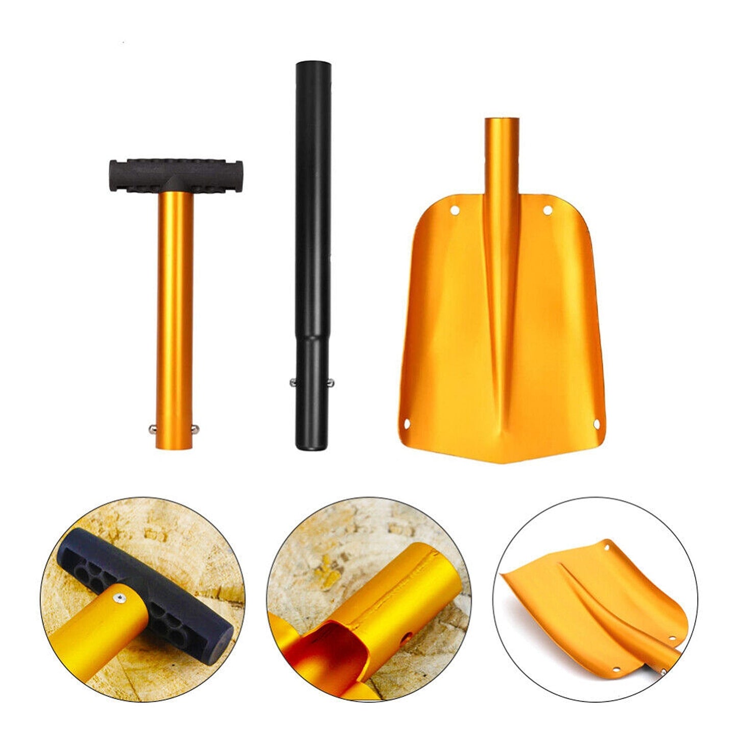Lightweight Telescopic Snow Shovel with Extendable Handle