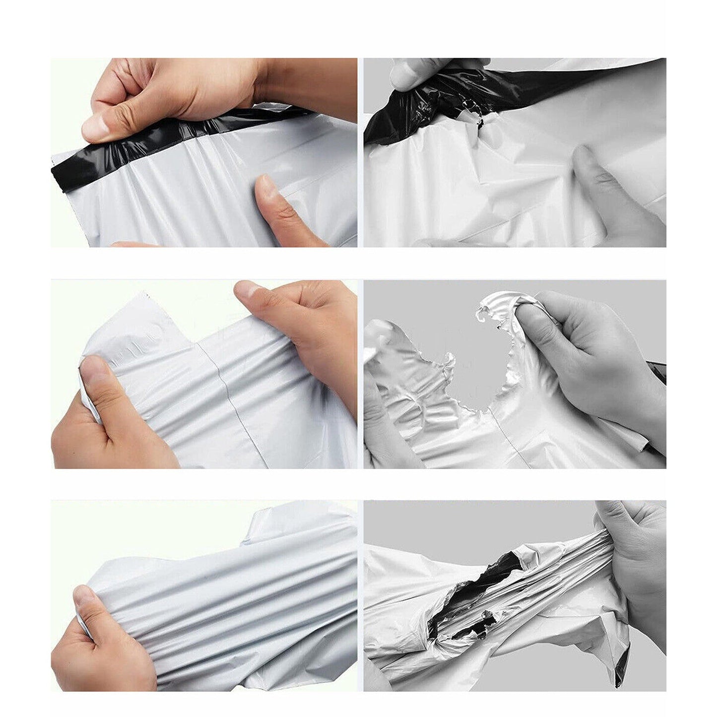 100x Self-Sealing Poly Mailer Satchel Courier Plastic Shipping Bags