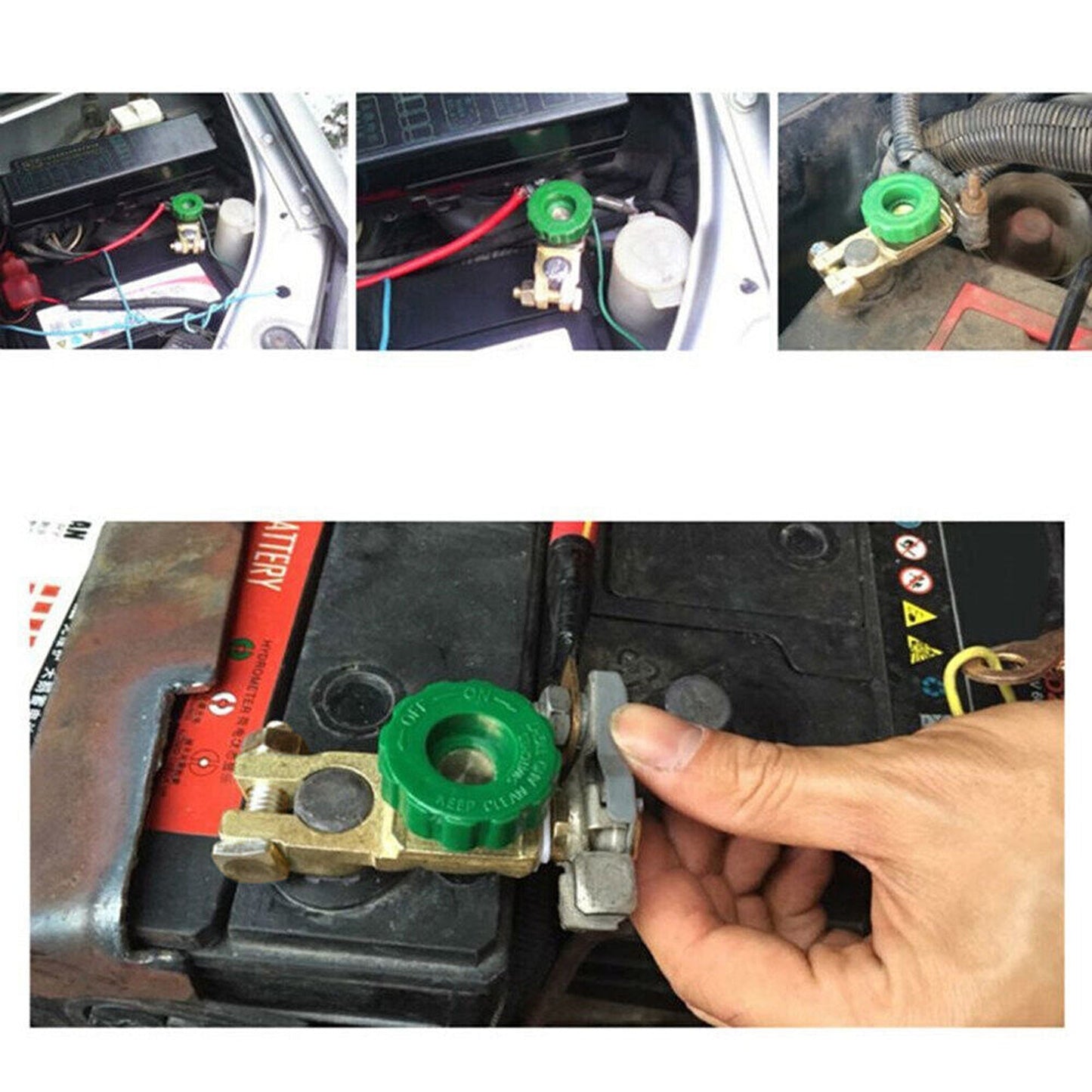 2pcs Motorcycle and Car Battery Disconnect Switch Isolator Cut Off
