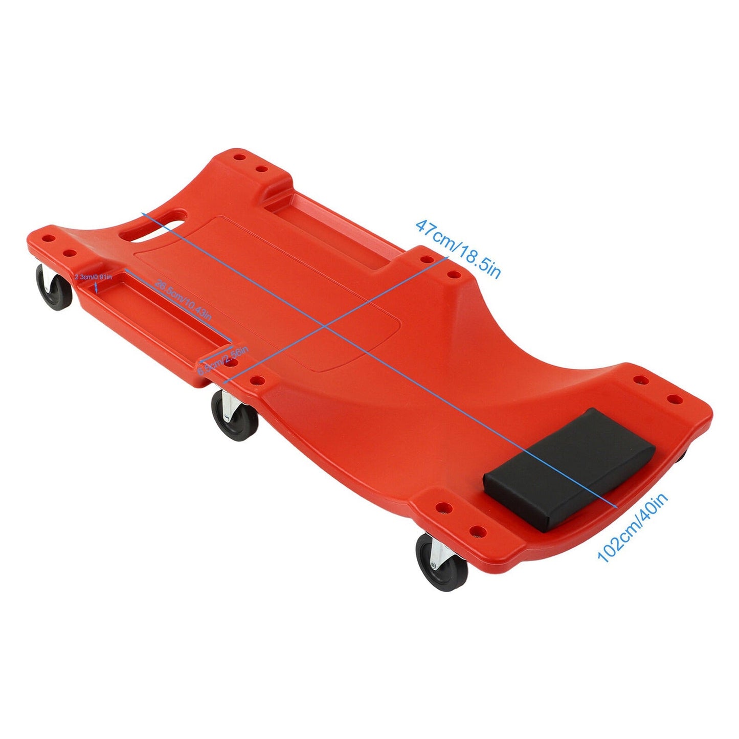 40in Mechanic Rolling Garage Creeper Seat and Tool Trolley Combo 200kg Capacity