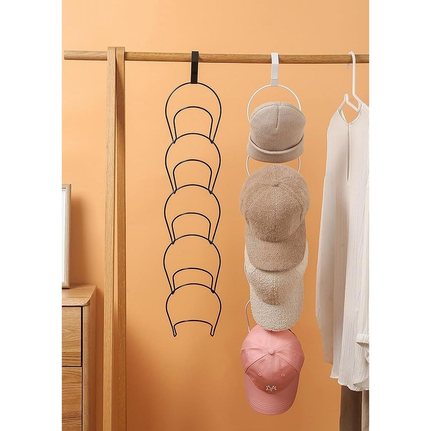Door Closet Organizer for Hats and Scarves Baseball Cap Rack