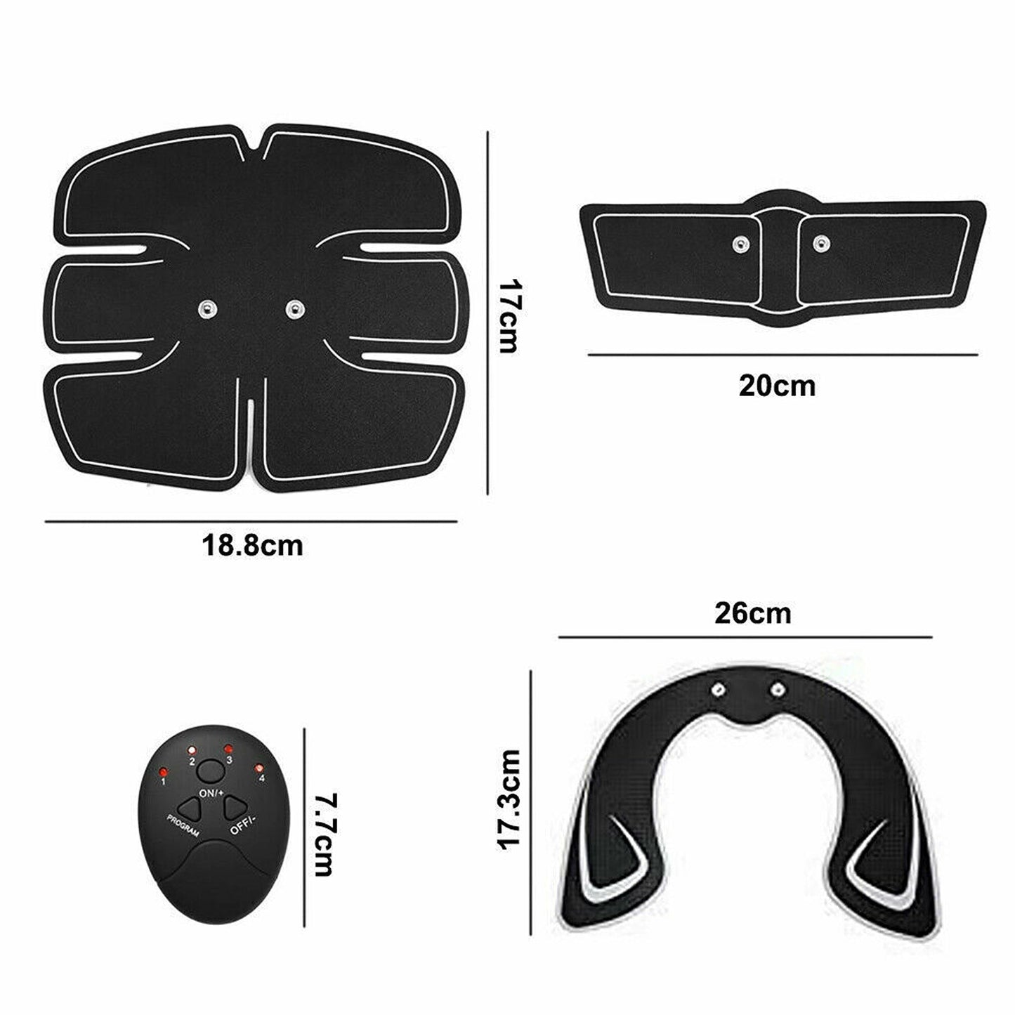22pcs EMS Muscle Stimulator Training Gear ABS Hip Trainer for Ultimate Body Exercise