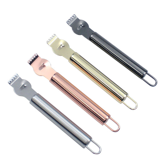 Stainless Steel Lemon Zester and Channel Knife for Citrus Garnishing