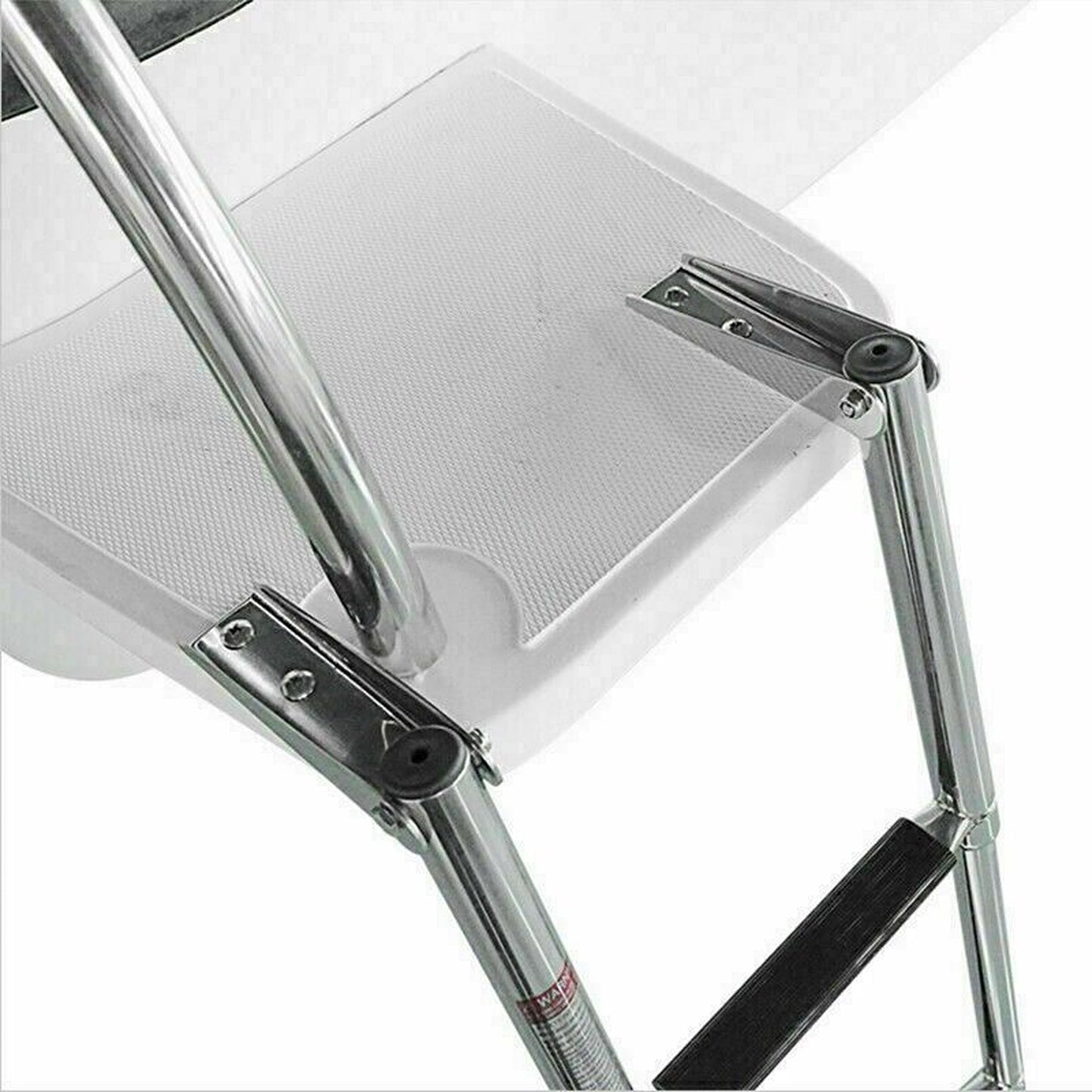 Telescoping Boat Ladder 2-Step Stainless Steel Folding Ladder for Marine Use