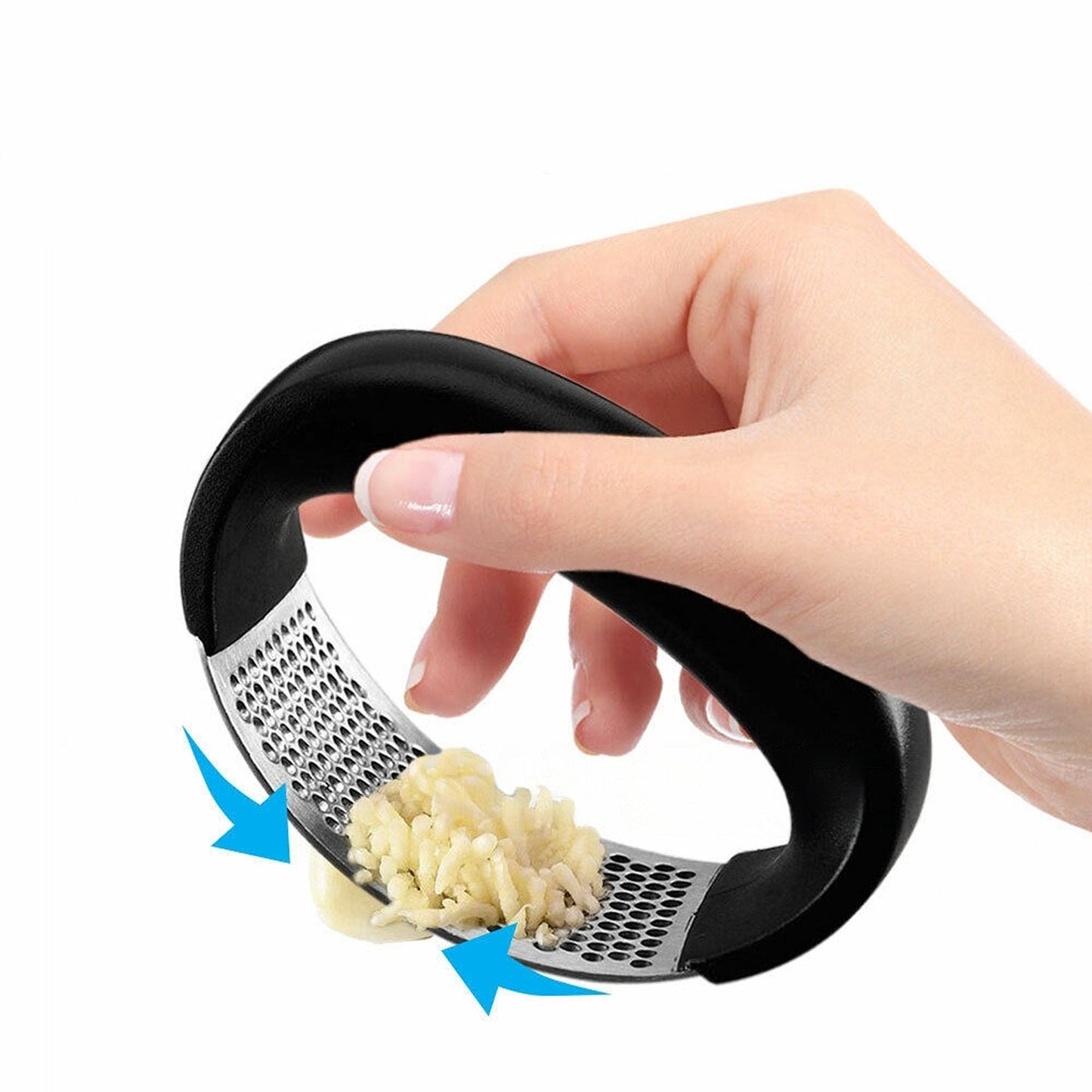 Manual Garlic Press Rocker Stainless Steel Mincer Kitchen Crusher